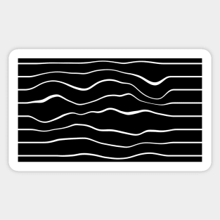 Wiggly Lines Minimal Design (Line Art Collection) Sticker